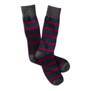 Merona Mens 1pk Dress Socks   Assorted Stripes