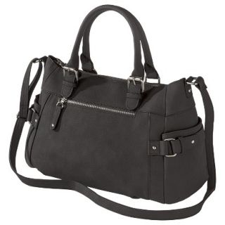 Merona Satchel Handbag with Crossbody Strap   Gray