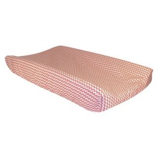 Changing Pad Cover Coral Chevron