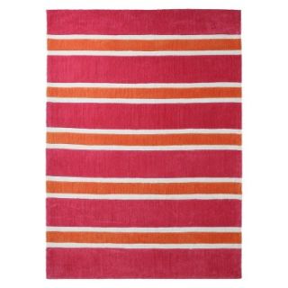 Rugby Stripe Area Rug   Pink/Orange (5x7)