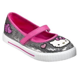 Girls Hello Kitty Sequin Mary Jane Shoes   Silver 3