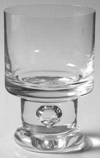 Unknown Crystal Unk13633 Water Goblet   Plain,Clear,Air Bubble Stem,No Trim