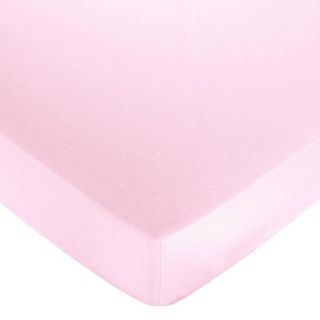 Pink and Green Flower Fitted Crib sheet   Light Pink