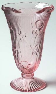 Jeannette Iris Pink 9 Flower Vase   Pink,Depression Glass