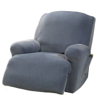 Sure Fit Stretch Pique Recliner Slipcover   Federal Blue