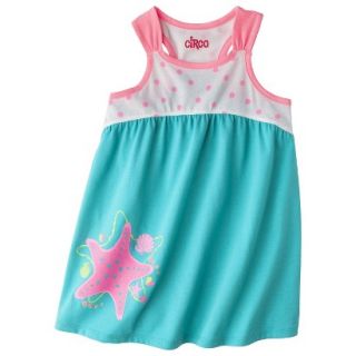 Circo Infant Toddler Girls Starfish Sun Dress   Turquoise 18 M