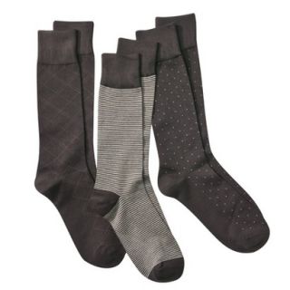 Merona Mens 3Pack Socks   Brown OS