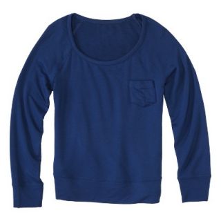 Merona Womens Plus Size Long Sleeve Sweatshirt   Blue 3