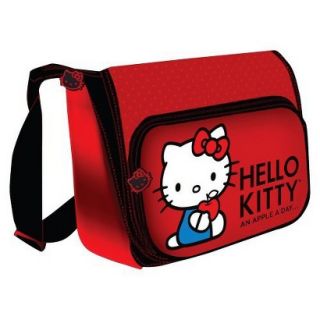Hello Kitty Horizontal Messenger Style 15.4 Laptop Bag   Red