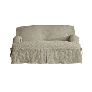 Sure Fit Matelassé Damask 1 pc. T Cushion Sofa Slipcover, Linen