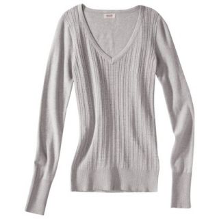 Mossimo Supply Co. Juniors Pointelle Sweater   Gray M(7 9)