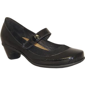 Naot Womens Trendy Black Velvet Nubuck Black Crinkle Patent Shoes, Size 37 M   44024 N47