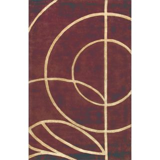 Noble House Ariel Brown New Zealand Wool Rug (3.6x5.6)