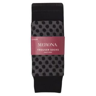 Merona Womens 3 Pack Trouser Socks   Black Arrow One Size Fits Most