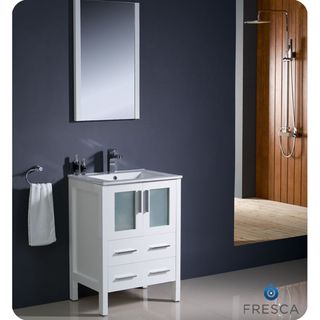 Fresca Fresca Torino 24 inch White Modern Bathroom Vanity With Undermount Sink White Size Single Vanities