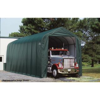 ShelterLogic Peak Style Garage/Storage Shelter   Green, 44ft.L x 15ft.W x 16ft.