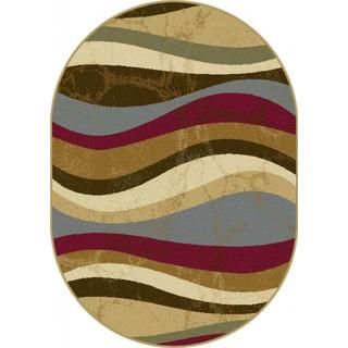 Lagoon Multi Oval Contemporary Area Rug