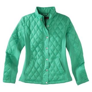 Merona Womens Quilted Jacket  Jade XS