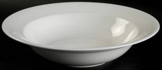 Mikasa White Crocus 9 Round Vegetable Bowl, Fine China Dinnerware   All White,