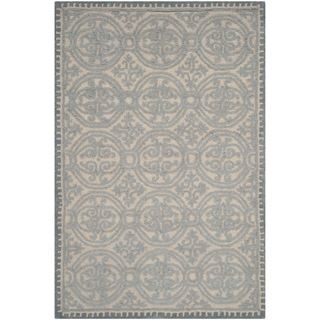 Safavieh Handmade Moroccan Cambridge Dusty Blue/ Cement Wool Rug (4 X 6)