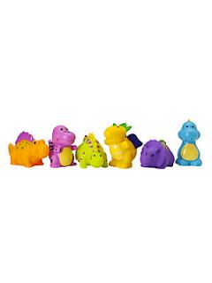 Elegant Baby Six Piece Dinosaur Party Squirties Bath Toys  