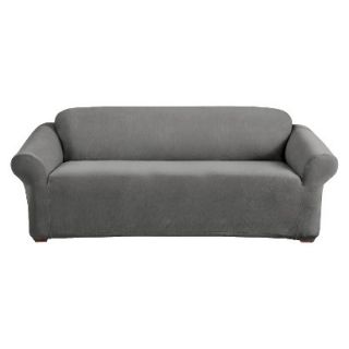 Sure Fit Stretch Rib Sofa Slipcover   Gray