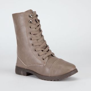 Womens Military Boots Taupe In Sizes 6.5, 5, 5.5, 9, 8, 11, 10