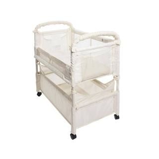 Arms Reach Clear vue Co sleeper Natural Poly Fabric Bassinet