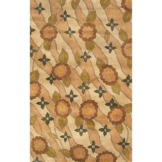 Avalon Peach/ Beige Wool Area Rug (36 X 56)