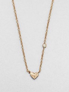 Sydney Evan 14K Rose Gold Mini Heart Pendant Necklace   Rose Gold