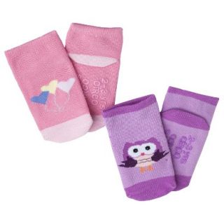 Circo Infant Toddler Girls 2 Pack Casual Socks   Pink/Purple 6 12 M
