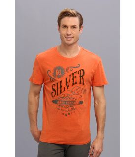 Silver Jeans Co. S/S T Shirt With Print Mens Short Sleeve Pullover (Orange)
