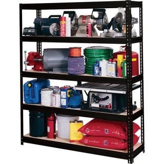 Edsal Ultra Rack   5 Shelf, 60 Inch W x 18 Inch D x 72 Inch H, Model UR 60BLK