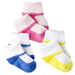 Just One YouMade by Carters Newborn Girls 3 Pack Scalloped Cuff Socks  
