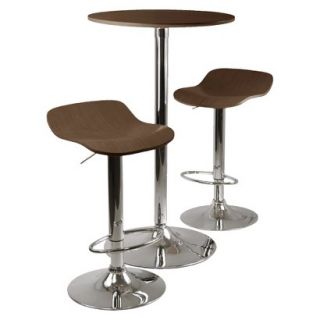 Bar Height Table Set Winsome Kallie Pub Table with 2 Adjustable Stools