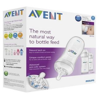 Philips Avent BPA Free Natural 11 Ounce Polypropylene Bottles, 3 Pack