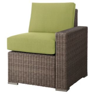 Outdoor Patio Furniture Threshold Lime Green Wicker Sectional Left Arm Chair,