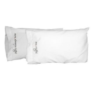 Mr. and Mrs. Right Pillowcase Set