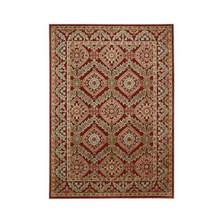 Nourison Milford Hand Carved Rectangular Rugs, Red