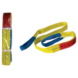 Portable Winch Polyester Slings   6400 lb. Capacity, 6ft. x 2 Inch, 2 Pack,