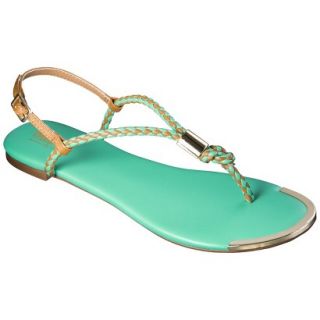 Womens Mossimo Audrey Braided Strap Sandal   Turquoise 6
