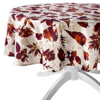 Threshold Fall Leaves Round Tablecloth (70)