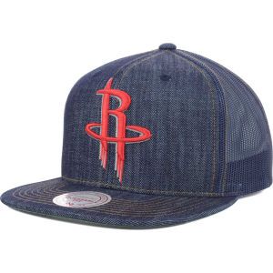 Houston Rockets Mitchell and Ness NBA Denim Trucker Hat