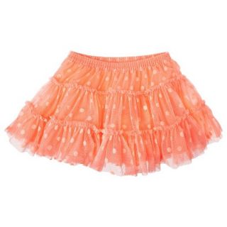 Cherokee Infant Toddler Girls Full Polkadot Skirt   Peach 5T