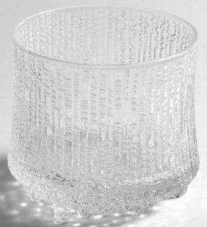 Iittala Ultima Thule Double Old Fashioned   Textured Line & Bead Design, Clear