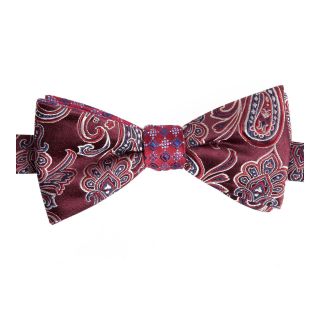 Stafford Crown and Seabrook Reversible Pre Tied Bow Tie, Red, Mens