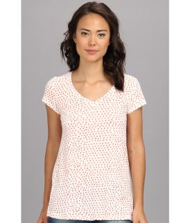 Alternative Apparel Printed Basic V Neck Tee Womens T Shirt (White)