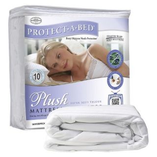 Protect A Bed Plush Fitted Sheet Style Mattress Protector   Queen