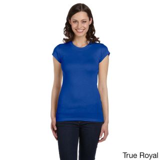 Bella Bella Womens Longer Length Crew Neck T shirt Blue Size M (8  10)