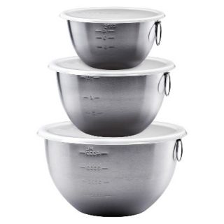 Tovolo Stainless Steel Mixing Bowls Set of 3 with Clear Lids